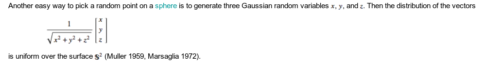 normalized gaussian
point
