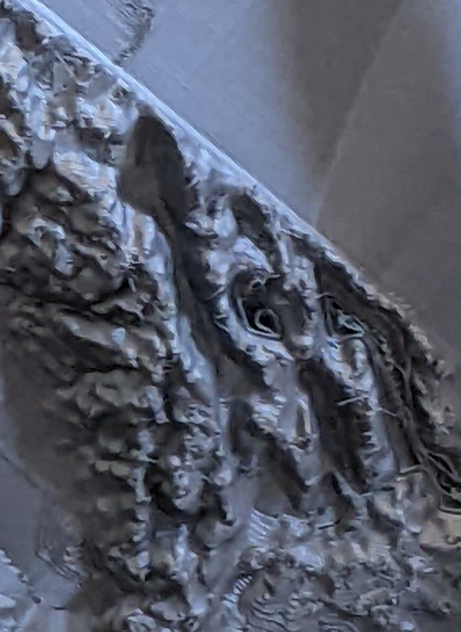 close-up of extremely bad print results