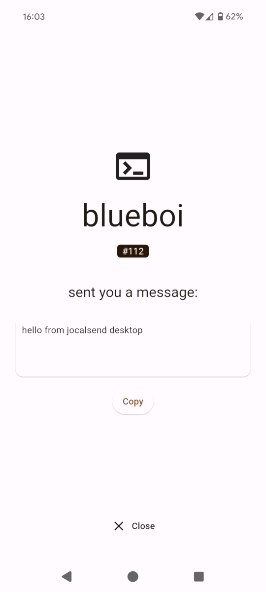 receiving text on the mobile app